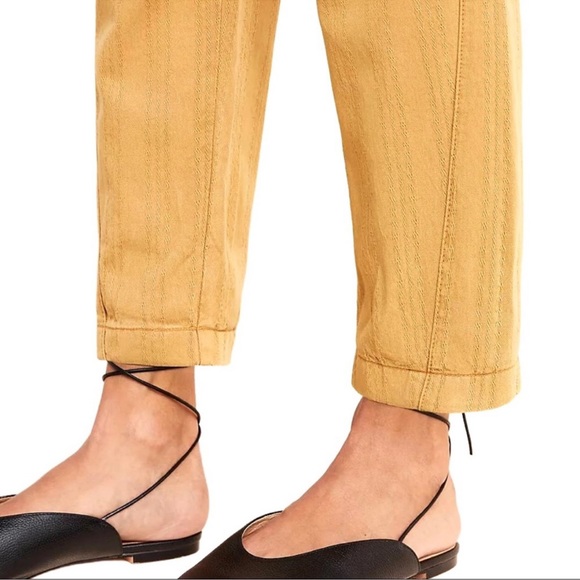 Anthropologie Scout Slim Pleated Straight Leg Ankle Pants Honey Size 26 - Picture 5 of 12